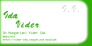 ida vider business card